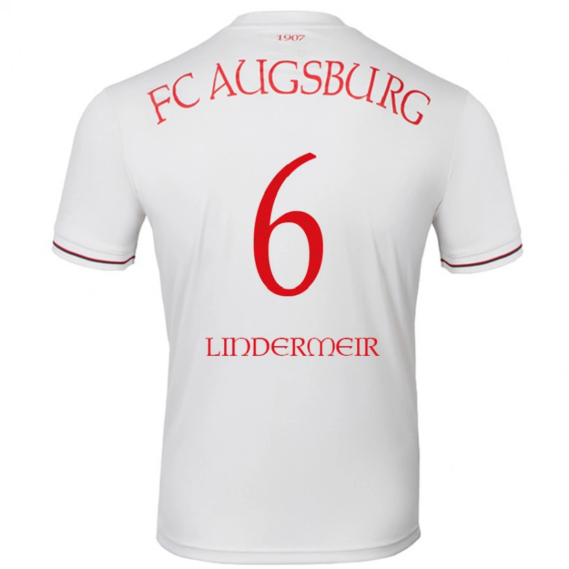 Danxen Bambino Maglia Dominik Lindermeir #6 Bianco Kit Gara Home 2024/25 Maglietta