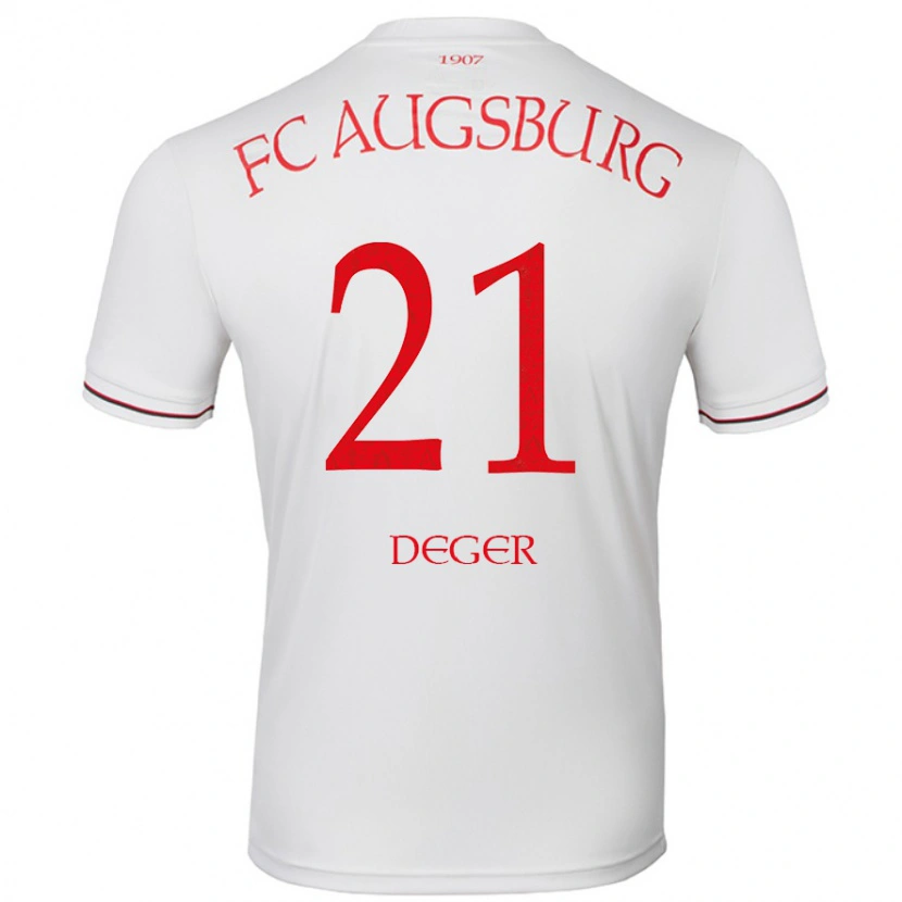 Danxen Bambino Maglia David Deger #21 Bianco Kit Gara Home 2024/25 Maglietta