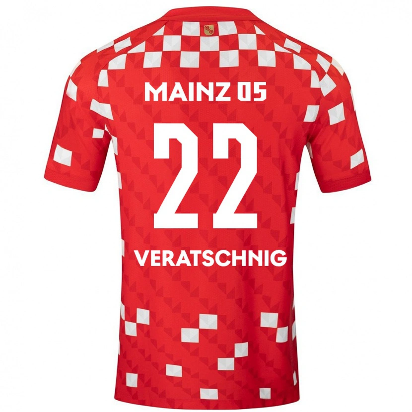 Danxen Bambino Maglia Nikolas Veratschnig #22 Bianco Rosso Kit Gara Home 2024/25 Maglietta