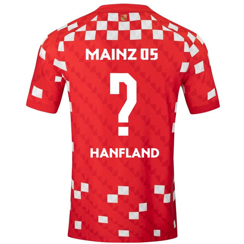 Danxen Bambino Maglia Paul Hanfland #0 Bianco Rosso Kit Gara Home 2024/25 Maglietta