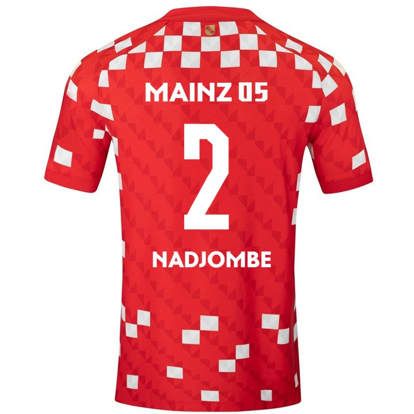 Danxen Bambino Maglia Jean-Marie Nadjombe #2 Bianco Rosso Kit Gara Home 2024/25 Maglietta