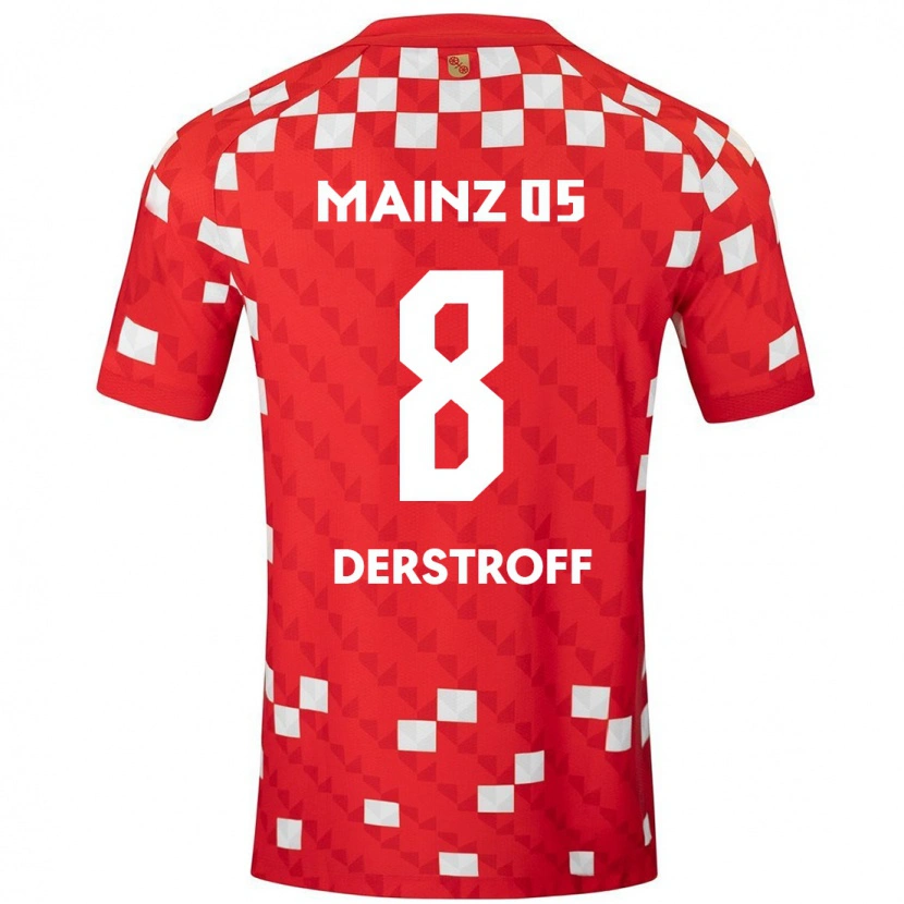 Danxen Bambino Maglia Julian-Maurice Derstroff #8 Bianco Rosso Kit Gara Home 2024/25 Maglietta