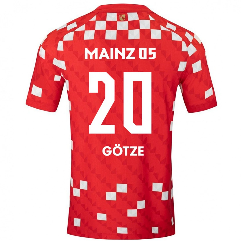 Danxen Bambino Maglia Justus Götze #20 Bianco Rosso Kit Gara Home 2024/25 Maglietta