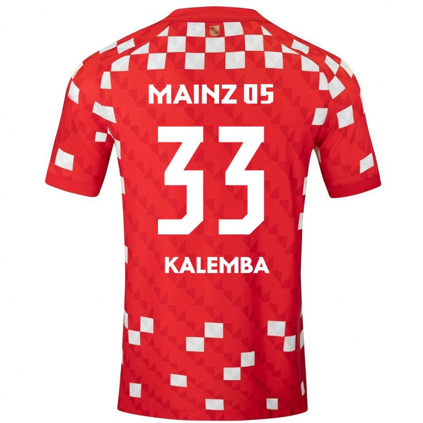 Danxen Bambino Maglia Marcel Kalemba #33 Bianco Rosso Kit Gara Home 2024/25 Maglietta