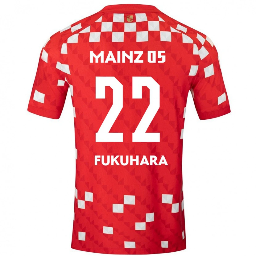 Danxen Bambino Maglia Yuuka Fukuhara #22 Bianco Rosso Kit Gara Home 2024/25 Maglietta