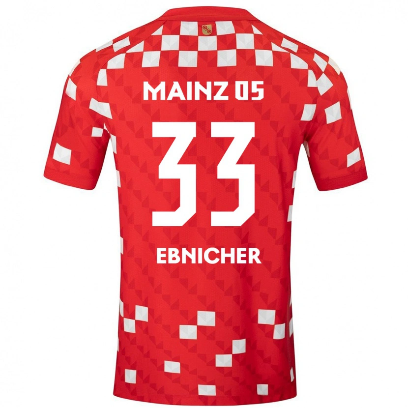 Danxen Bambino Maglia Sabine Ebnicher #33 Bianco Rosso Kit Gara Home 2024/25 Maglietta