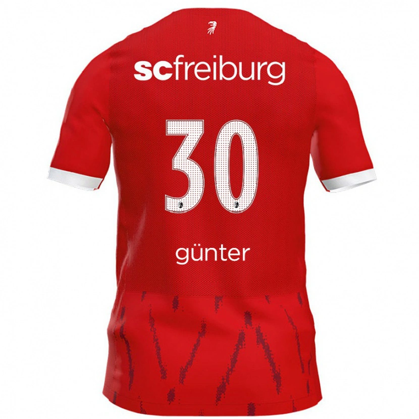 Danxen Bambino Maglia Christian Günter #30 Rosso Kit Gara Home 2024/25 Maglietta