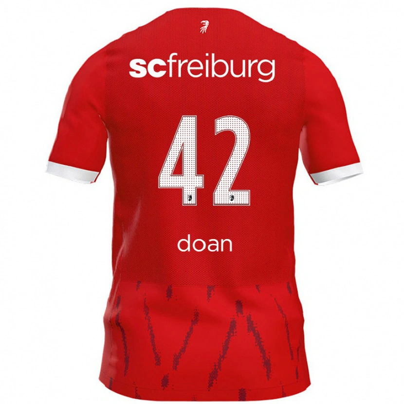 Danxen Bambino Maglia Ritsu Doan #42 Rosso Kit Gara Home 2024/25 Maglietta