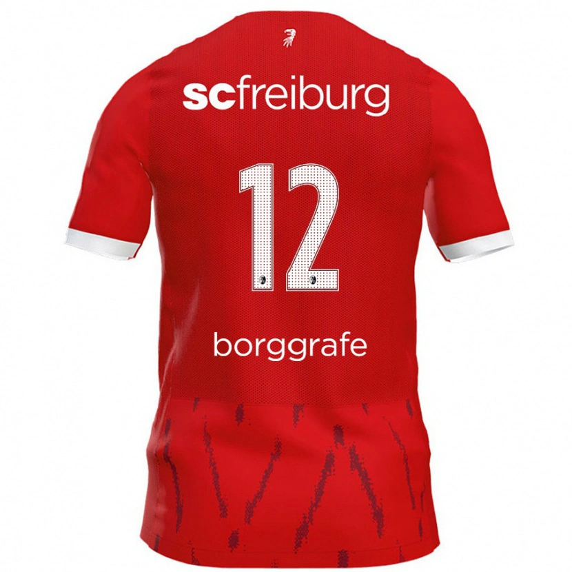 Danxen Bambino Maglia Rafaela Borggräfe #12 Rosso Kit Gara Home 2024/25 Maglietta