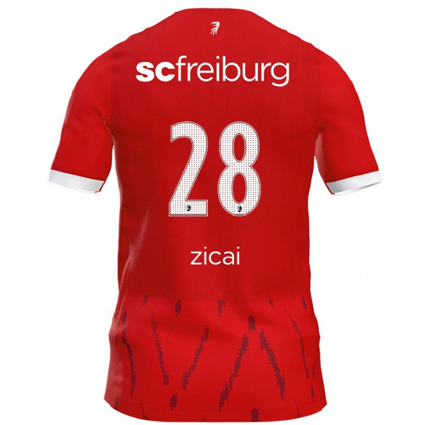 Danxen Bambino Maglia Cora Zicai #28 Rosso Kit Gara Home 2024/25 Maglietta