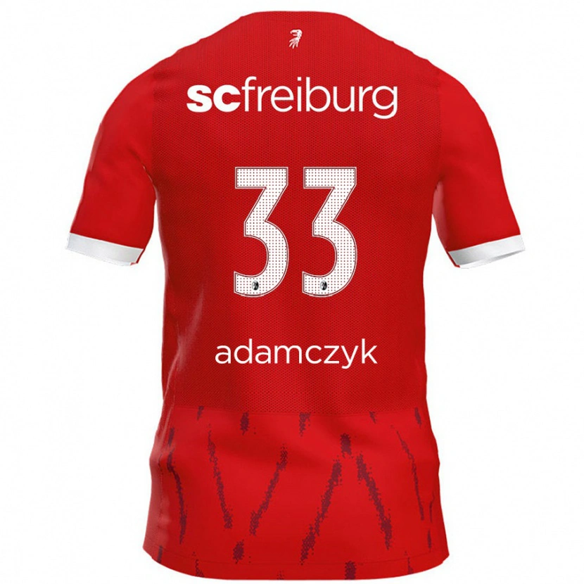 Danxen Bambino Maglia Rebecca Adamczyk #33 Rosso Kit Gara Home 2024/25 Maglietta