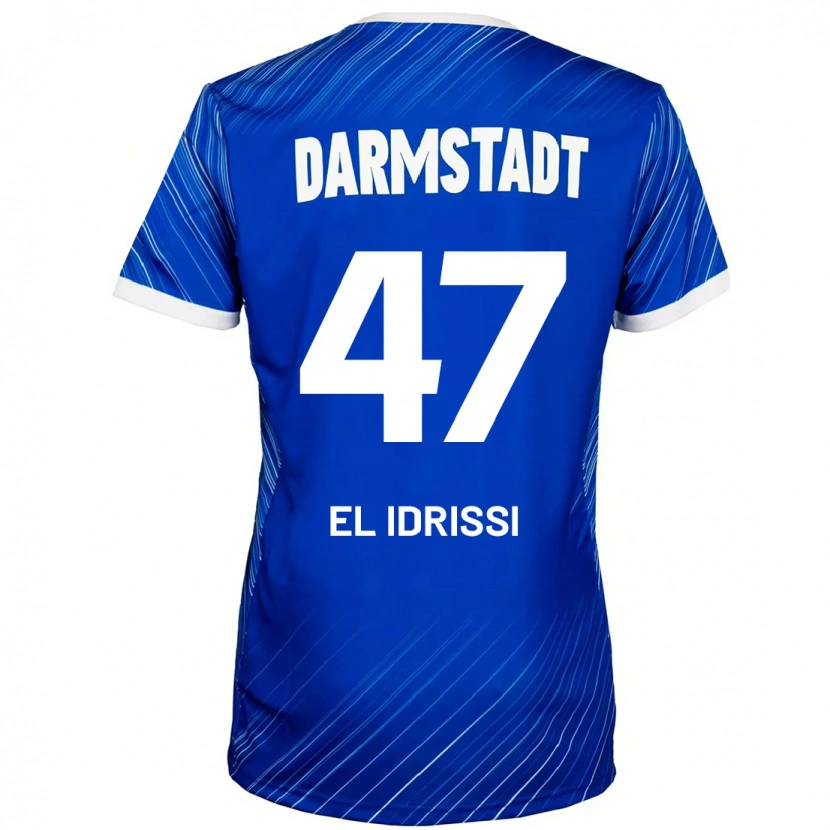 Danxen Bambino Maglia Othmane El Idrissi #47 Blu Bianco Kit Gara Home 2024/25 Maglietta