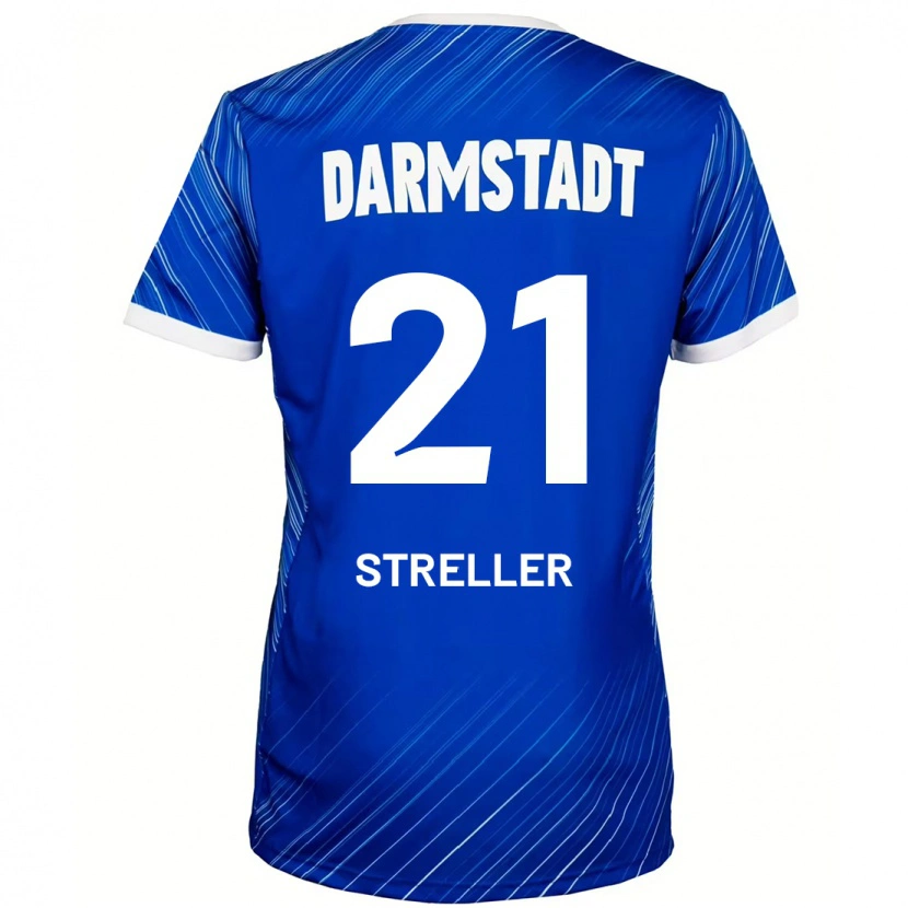 Danxen Bambino Maglia Till Streller #21 Blu Bianco Kit Gara Home 2024/25 Maglietta