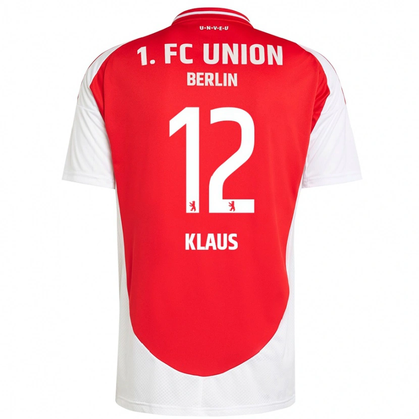 Danxen Bambino Maglia Carl Klaus #12 Rosso Bianco Kit Gara Home 2024/25 Maglietta
