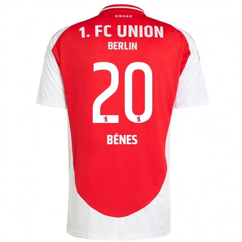 Danxen Bambino Maglia László Bénes #20 Rosso Bianco Kit Gara Home 2024/25 Maglietta
