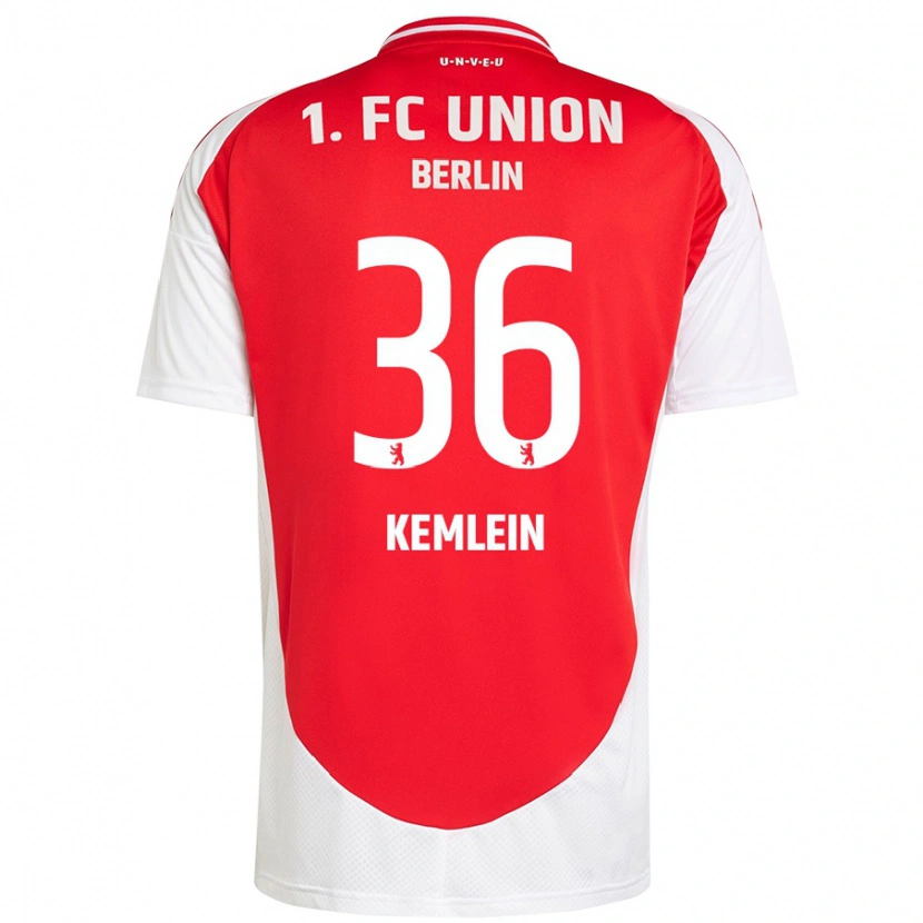 Danxen Bambino Maglia Aljoscha Kemlein #36 Rosso Bianco Kit Gara Home 2024/25 Maglietta