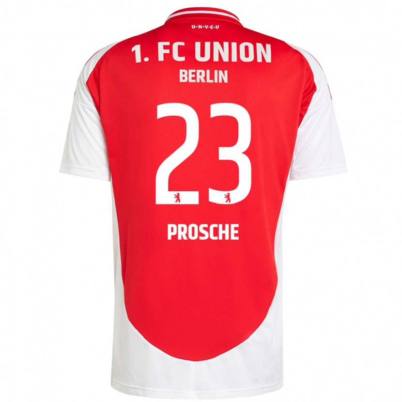 Danxen Bambino Maglia Leon Prosche #23 Rosso Bianco Kit Gara Home 2024/25 Maglietta