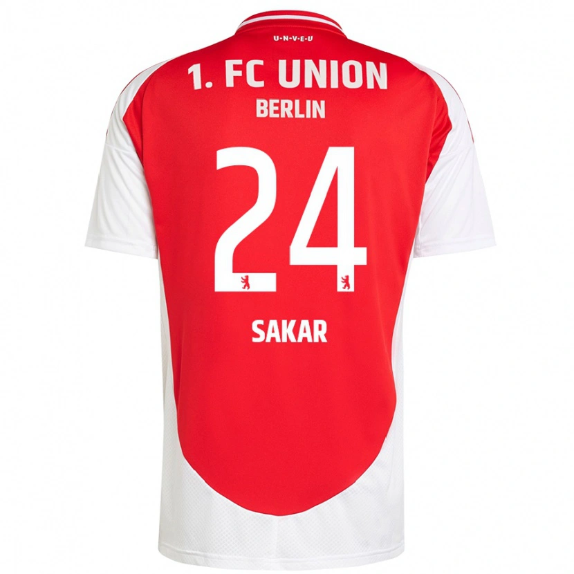 Danxen Bambino Maglia Fatma Sakar #24 Rosso Bianco Kit Gara Home 2024/25 Maglietta
