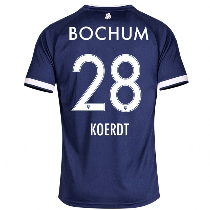 Danxen Bambino Maglia Lennart Koerdt #28 Blu Scuro Kit Gara Home 2024/25 Maglietta