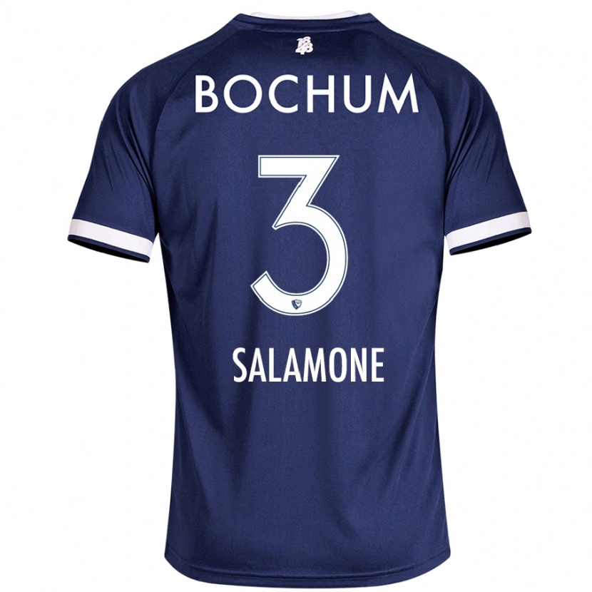 Danxen Bambino Maglia Elia-Giona Salamone #3 Blu Scuro Kit Gara Home 2024/25 Maglietta