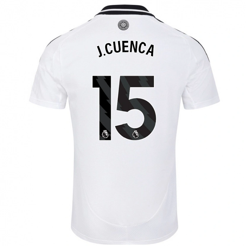 Danxen Bambino Maglia Jorge Cuenca #15 Bianco Kit Gara Home 2024/25 Maglietta