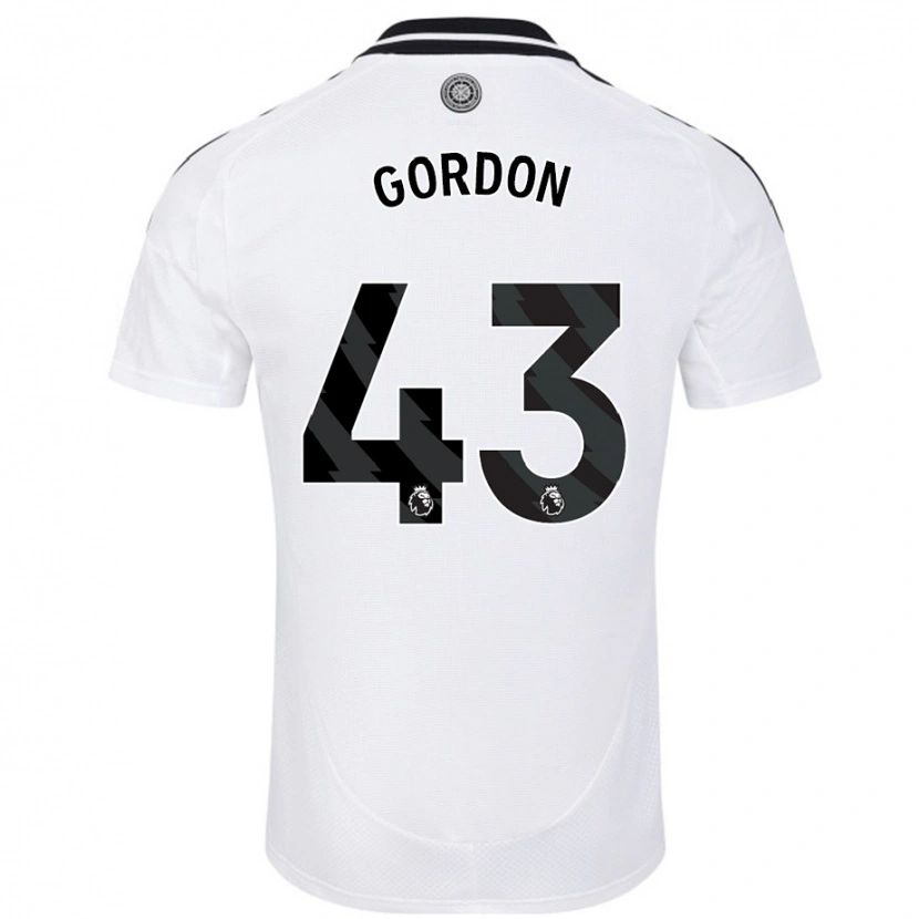 Danxen Bambino Maglia Lemar Gordon #43 Bianco Kit Gara Home 2024/25 Maglietta