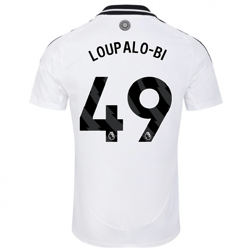 Danxen Bambino Maglia Aaron Loupalo-Bi #49 Bianco Kit Gara Home 2024/25 Maglietta