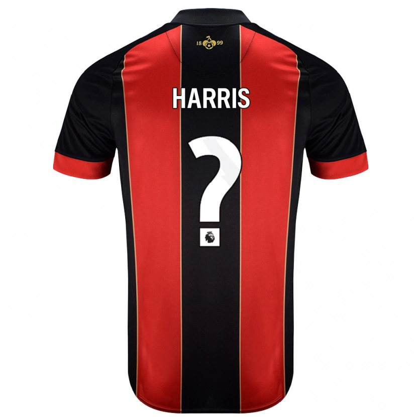 Danxen Bambino Maglia Archie Harris #0 Rosso Nero Kit Gara Home 2024/25 Maglietta