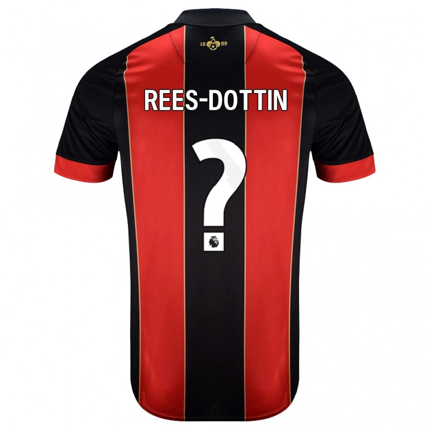 Danxen Bambino Maglia Remy Rees-Dottin #0 Rosso Nero Kit Gara Home 2024/25 Maglietta