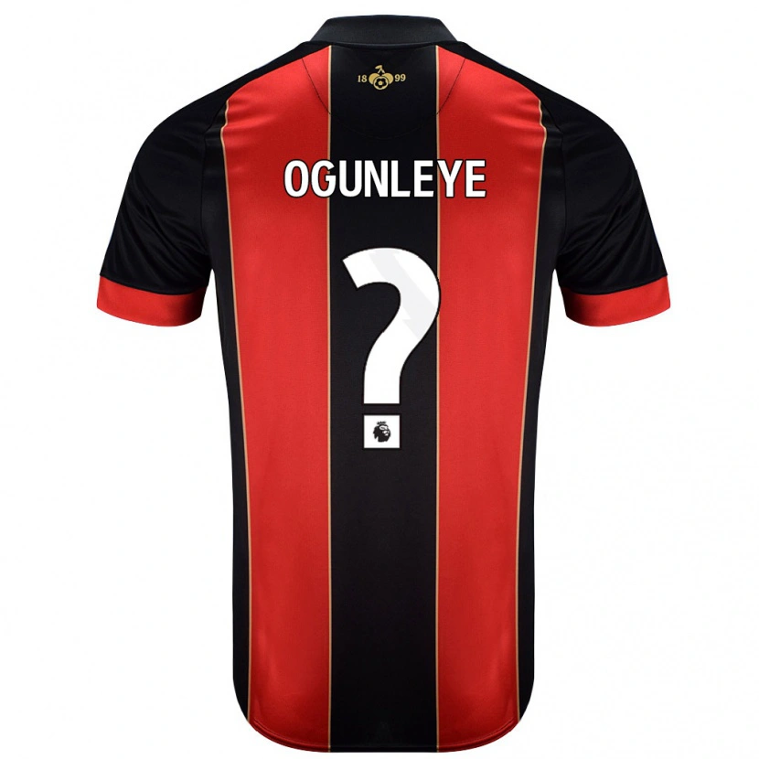 Danxen Bambino Maglia Malachi Ogunleye #0 Rosso Nero Kit Gara Home 2024/25 Maglietta
