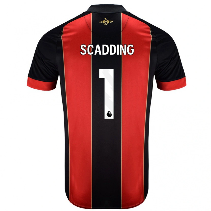 Danxen Bambino Maglia Katie Scadding #1 Rosso Nero Kit Gara Home 2024/25 Maglietta
