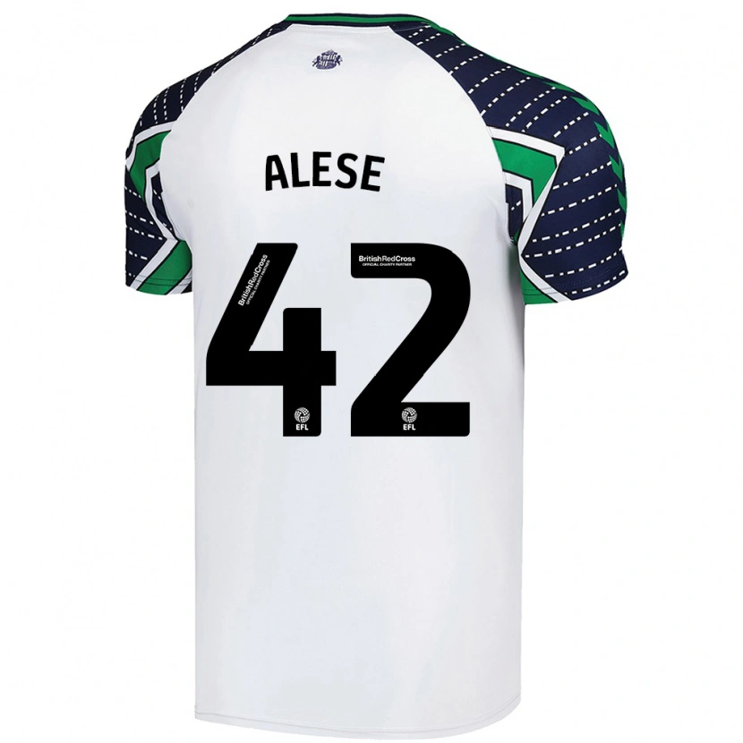 Danxen Bambino Maglia Aji Alese #42 Bianco Kit Gara Away 2024/25 Maglietta