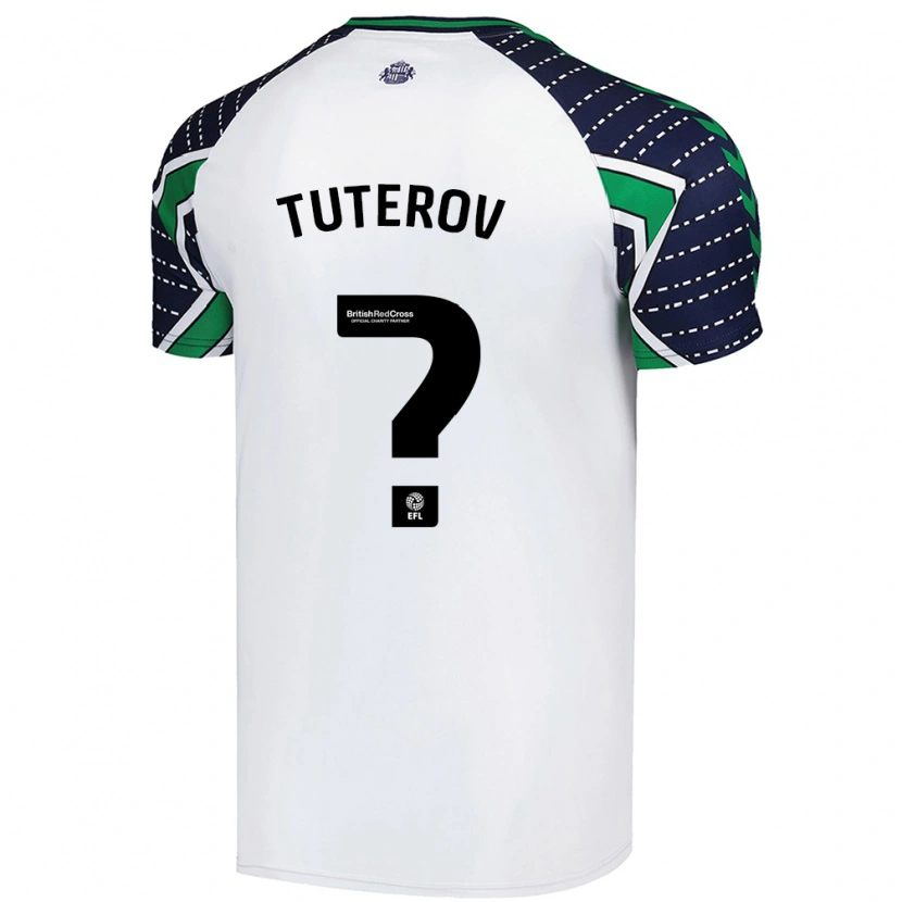 Danxen Bambino Maglia Timur Tuterov #0 Bianco Kit Gara Away 2024/25 Maglietta