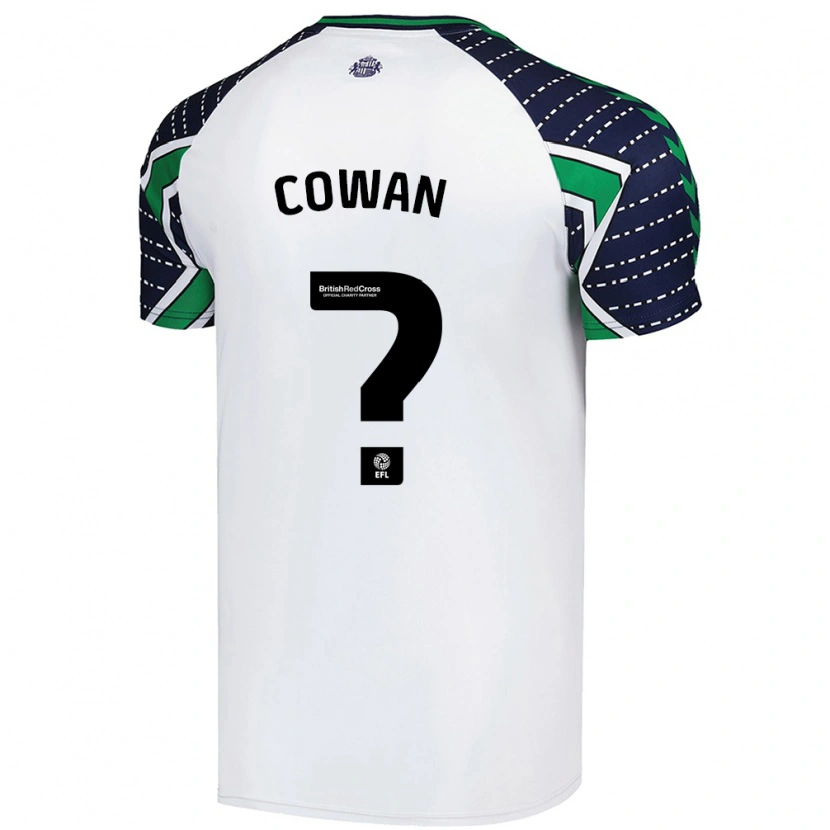 Danxen Bambino Maglia Joe Cowan #0 Bianco Kit Gara Away 2024/25 Maglietta