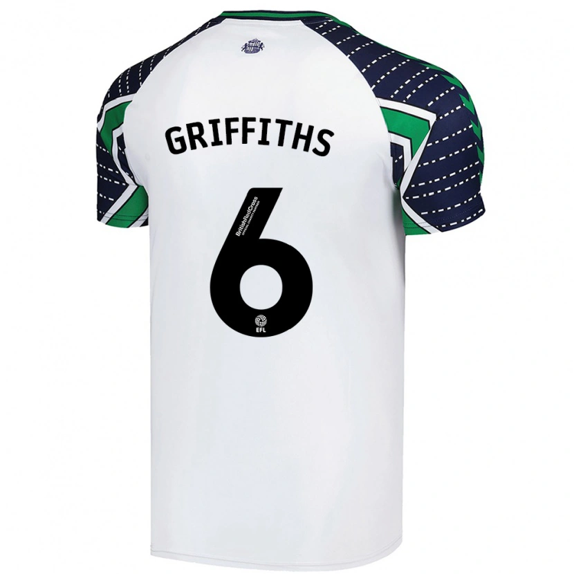 Danxen Bambino Maglia Louise Griffiths #6 Bianco Kit Gara Away 2024/25 Maglietta
