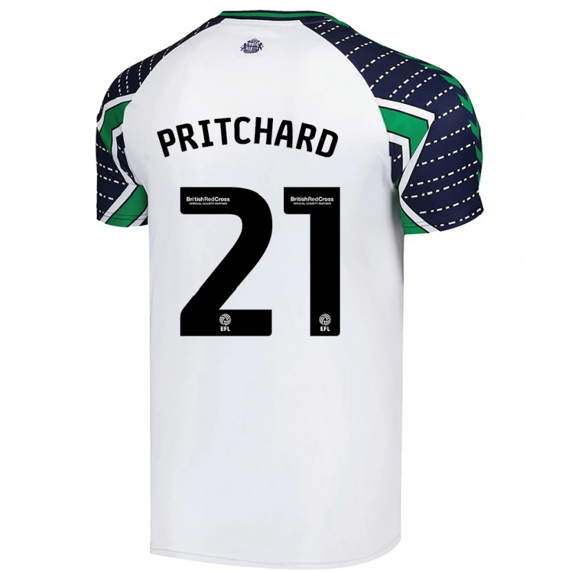 Danxen Bambino Maglia Alex Pritchard #21 Bianco Kit Gara Away 2024/25 Maglietta