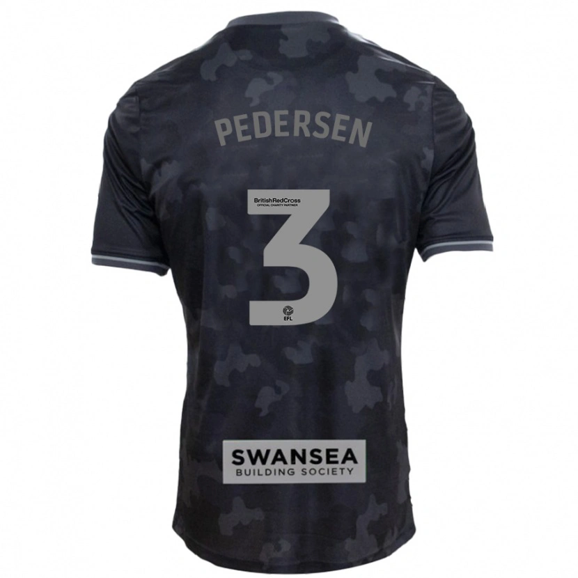 Danxen Bambino Maglia Kristian Pedersen #3 Nero Kit Gara Away 2024/25 Maglietta