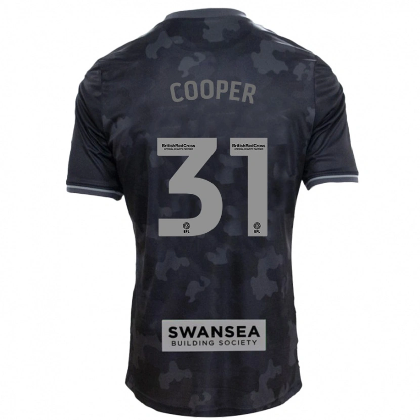 Danxen Bambino Maglia Oliver Cooper #31 Nero Kit Gara Away 2024/25 Maglietta