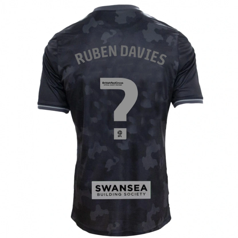 Danxen Bambino Maglia Ruben Davies #0 Nero Kit Gara Away 2024/25 Maglietta