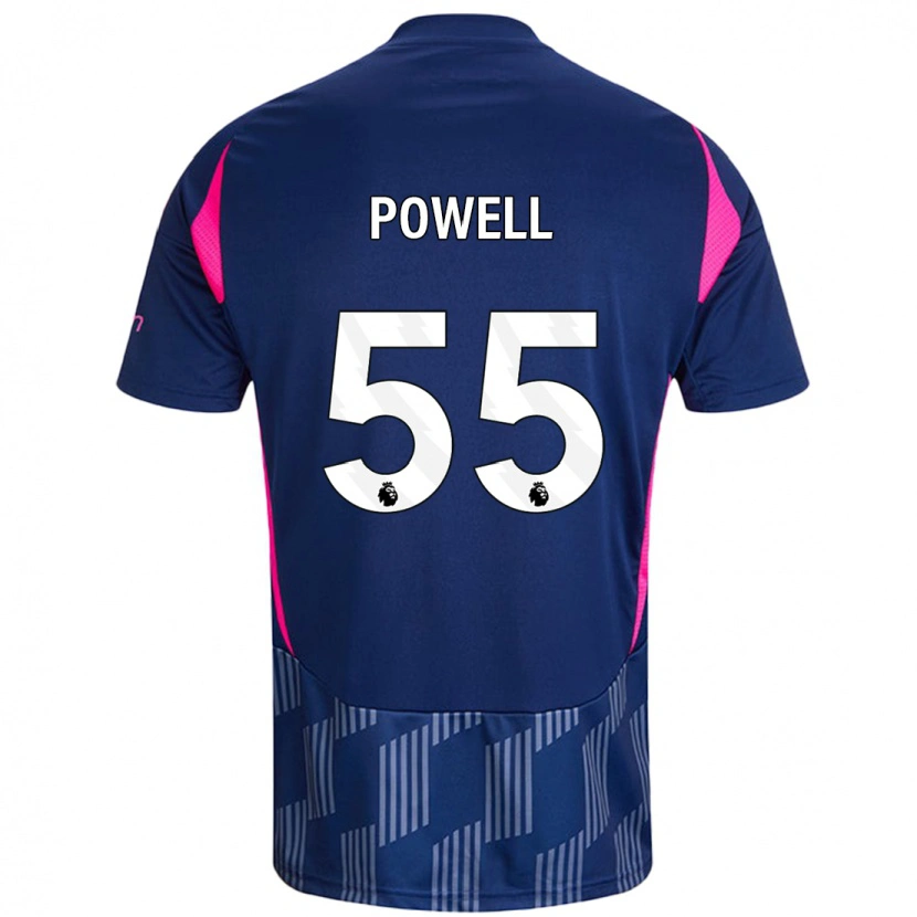 Danxen Bambino Maglia Josh Powell #55 Blu Royal Rosa Kit Gara Away 2024/25 Maglietta