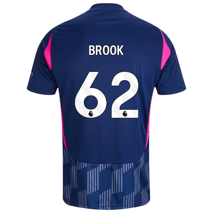 Danxen Bambino Maglia Will Brook #62 Blu Royal Rosa Kit Gara Away 2024/25 Maglietta