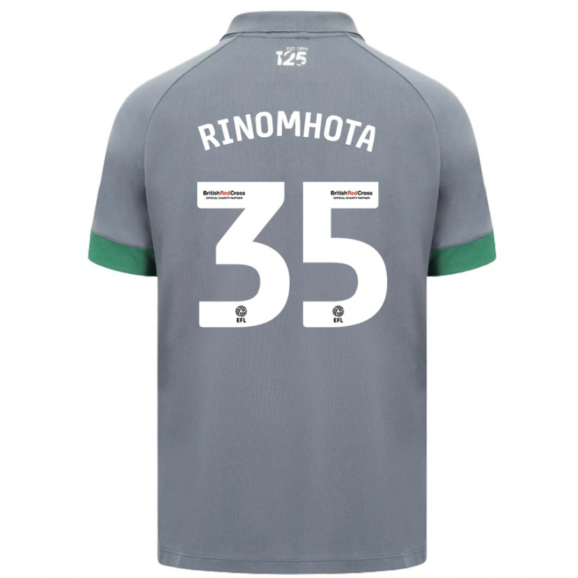 Danxen Bambino Maglia Andy Rinomhota #35 Grigio Scuro Kit Gara Away 2024/25 Maglietta