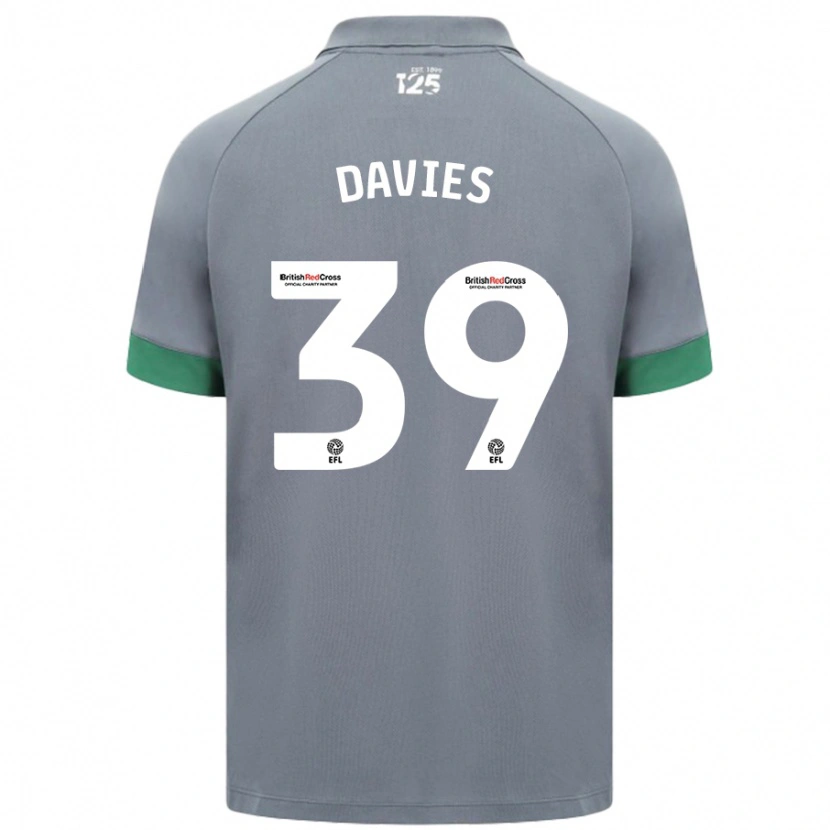 Danxen Bambino Maglia Isaak Davies #39 Grigio Scuro Kit Gara Away 2024/25 Maglietta