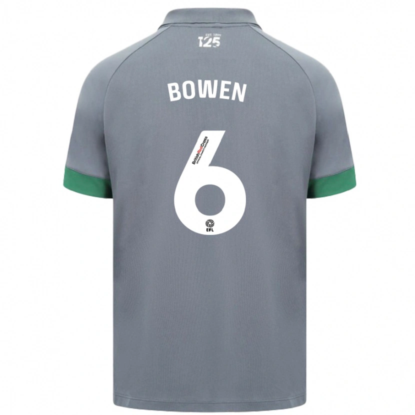 Danxen Bambino Maglia Megan Bowen #6 Grigio Scuro Kit Gara Away 2024/25 Maglietta