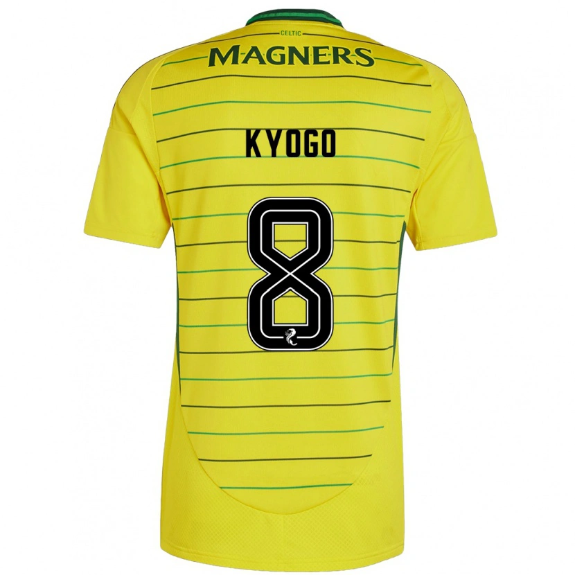 Danxen Bambino Maglia Kyogo Furuhashi #8 Giallo Kit Gara Away 2024/25 Maglietta