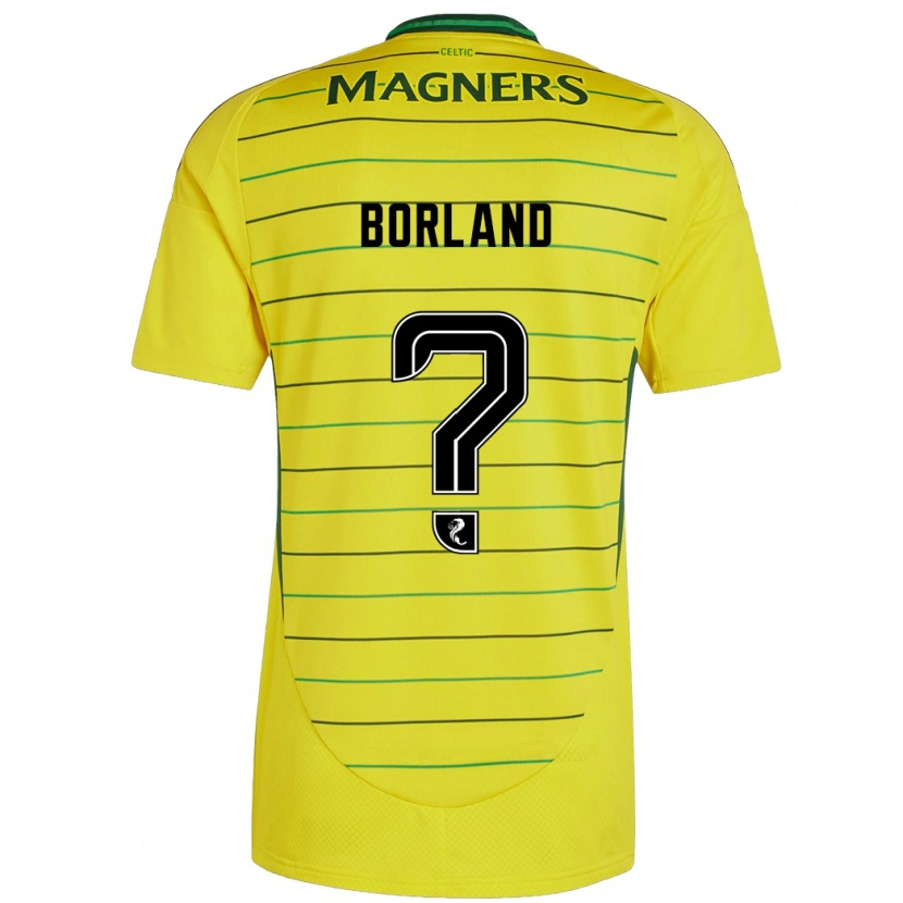 Danxen Bambino Maglia Hayden Borland #0 Giallo Kit Gara Away 2024/25 Maglietta