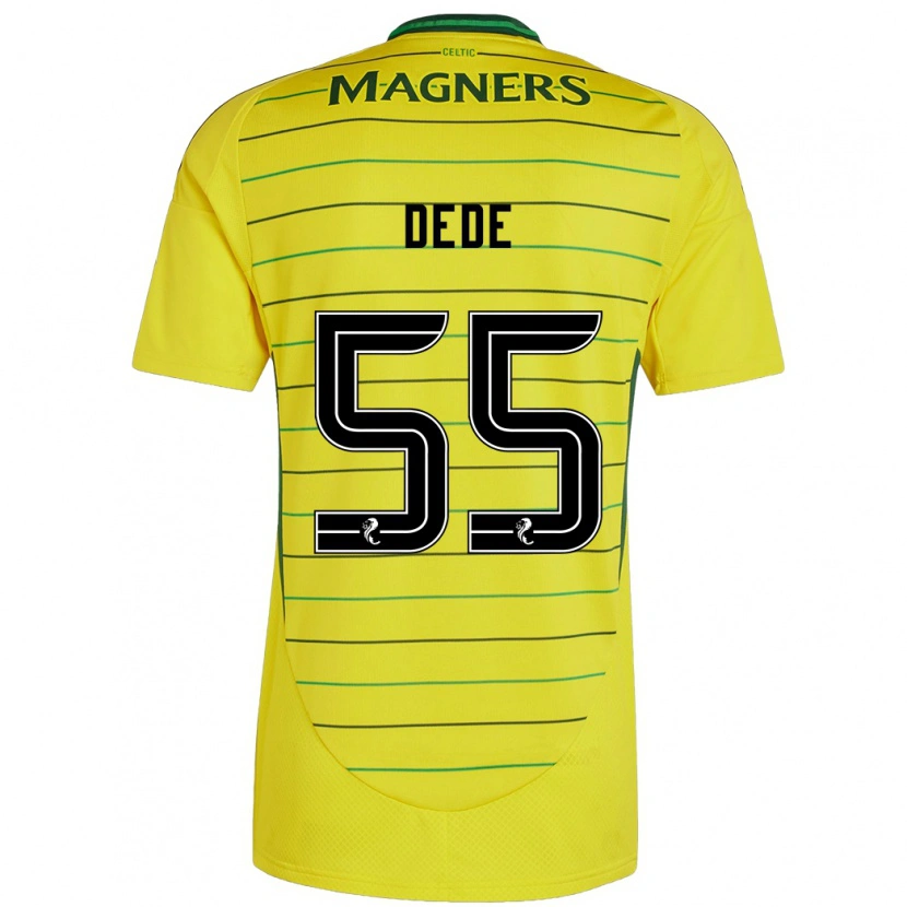 Danxen Bambino Maglia Josh Dede #55 Giallo Kit Gara Away 2024/25 Maglietta