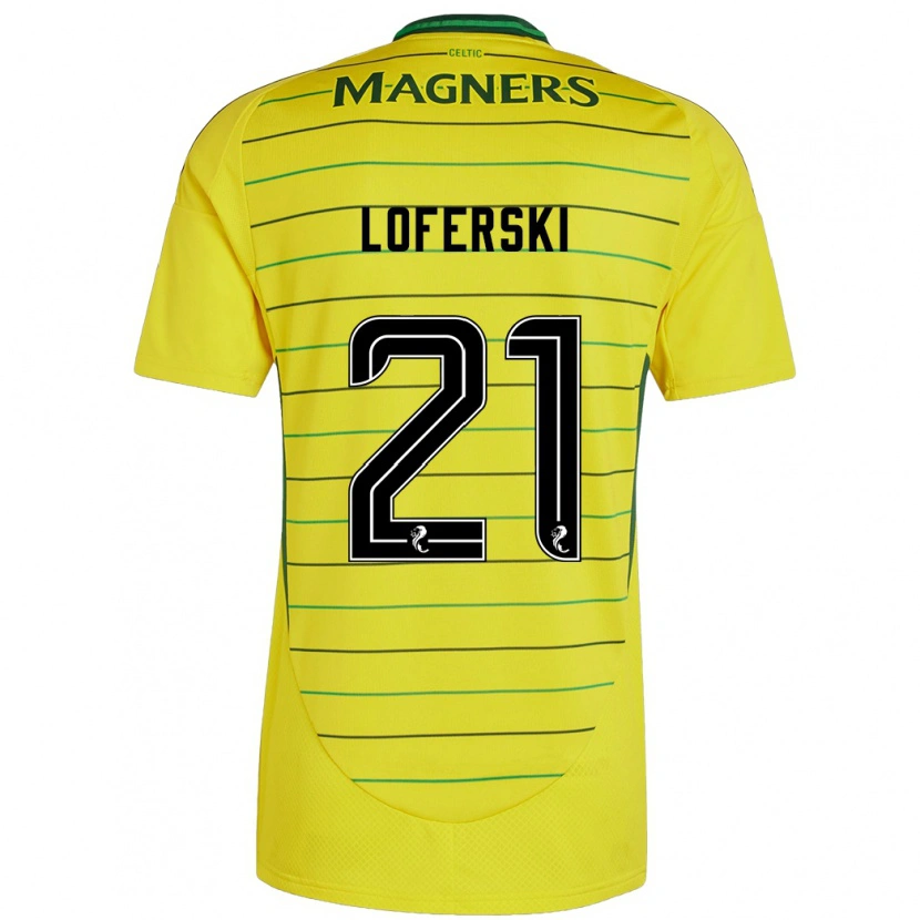 Danxen Bambino Maglia Kit Loferski #21 Giallo Kit Gara Away 2024/25 Maglietta