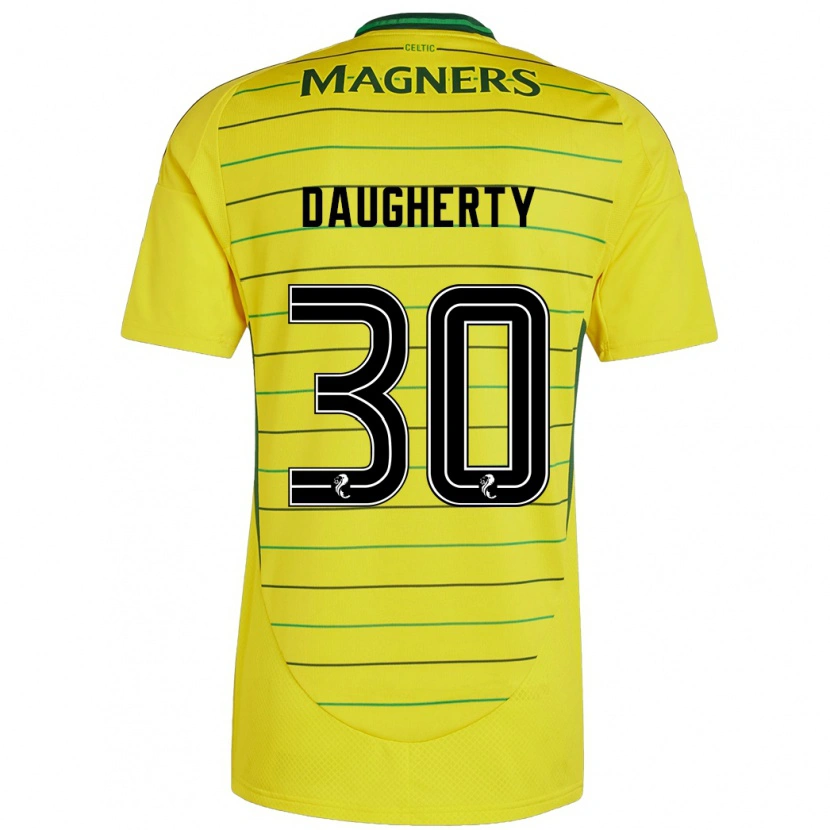 Danxen Bambino Maglia Kelsey Daugherty #30 Giallo Kit Gara Away 2024/25 Maglietta