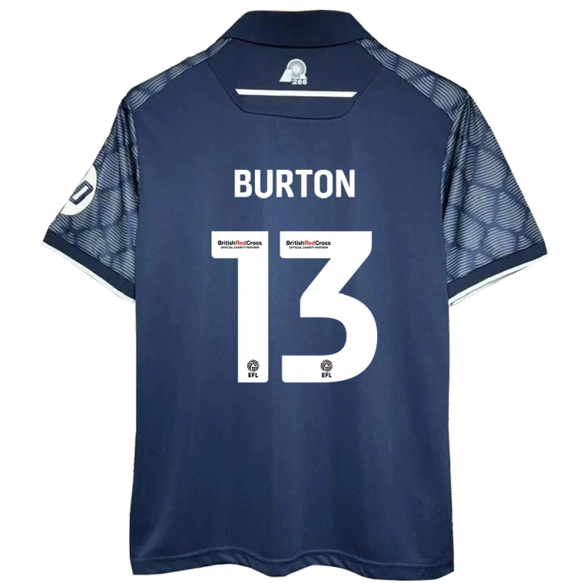 Danxen Bambino Maglia Callum Burton #13 Nero Kit Gara Away 2024/25 Maglietta